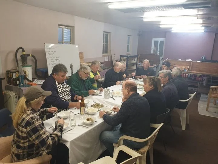 Friday lunch in the new social room